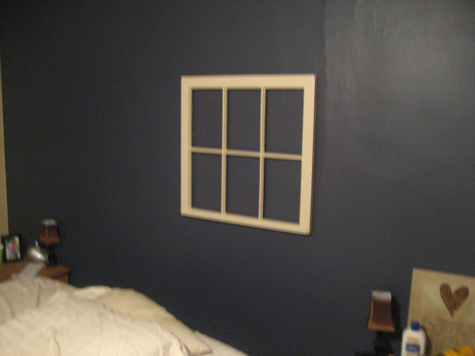 the copper coconut window frame headboard.