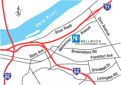 map to Mellwood Art Center