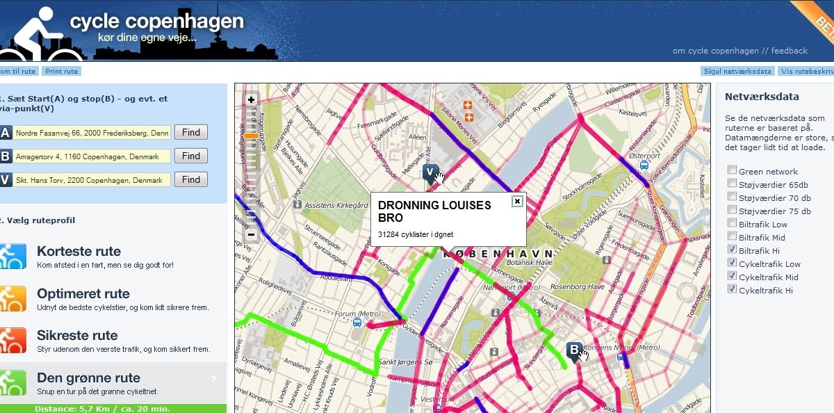 The LifeSized City Blog Bike Route Planner Copenhagen Style