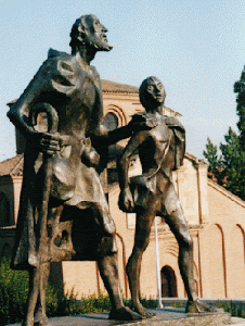 El ciego y el Lazarillo a orillas del Tormes, en Salamanca