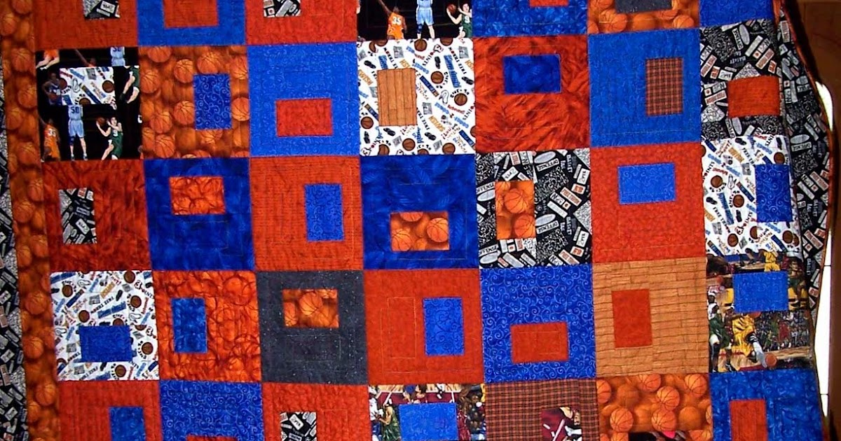 Basketball Quilt for my Nephew DONE!