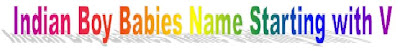 Tamil boy babies name list starting with V