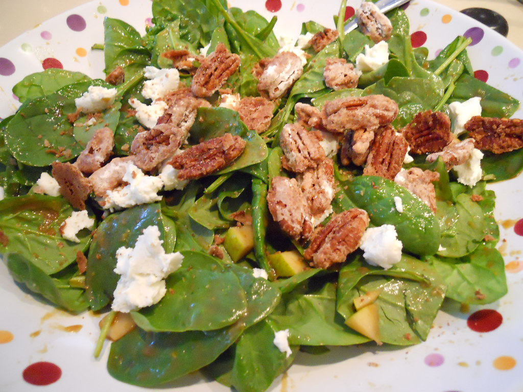 Joie Patisserie Salad with Pears, Candied Pecans and Goat Cheese