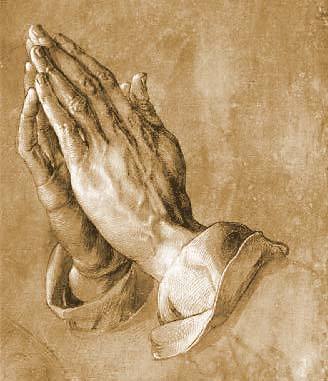 Religious Drawing art picture of praying hands