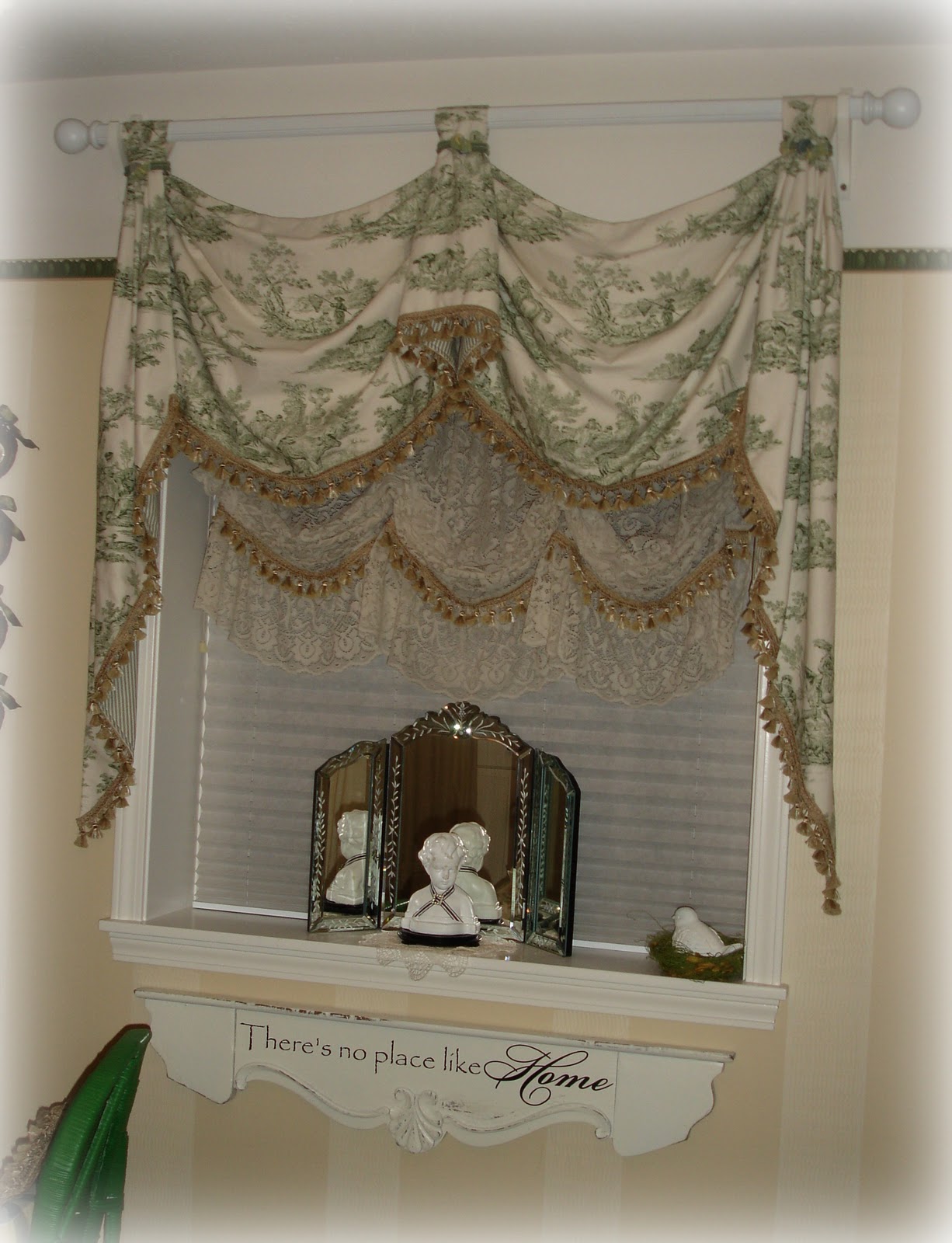 Forever Decorating Green Toile Guest Bedroom