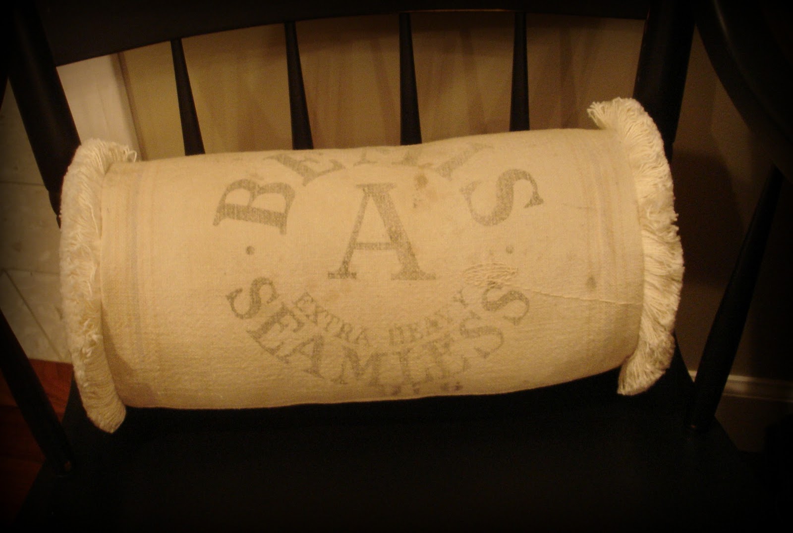 Forever Decorating! Real Feed Sack Pillows!