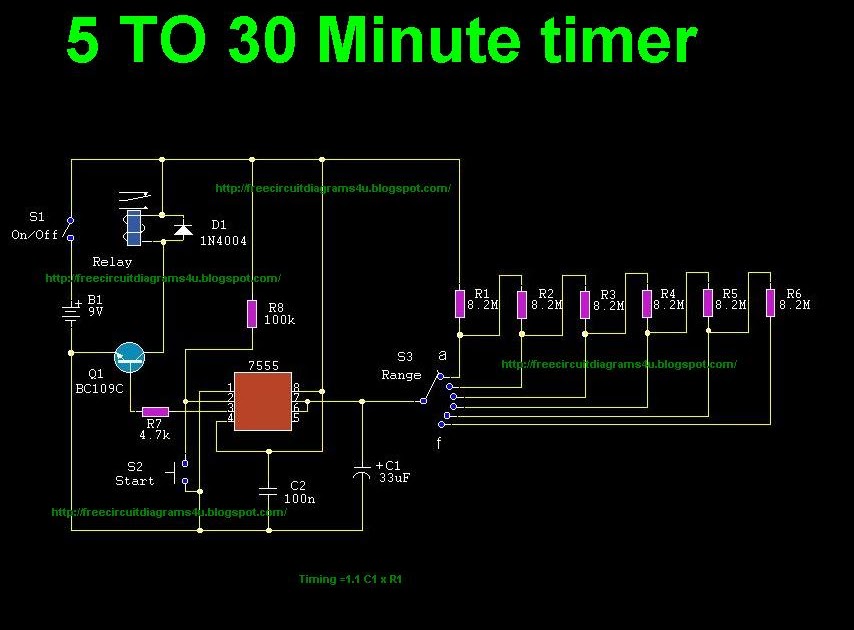 5 To 30 Minute Timer Circuit | all about wiring diagram trailer diode wiring diagram 