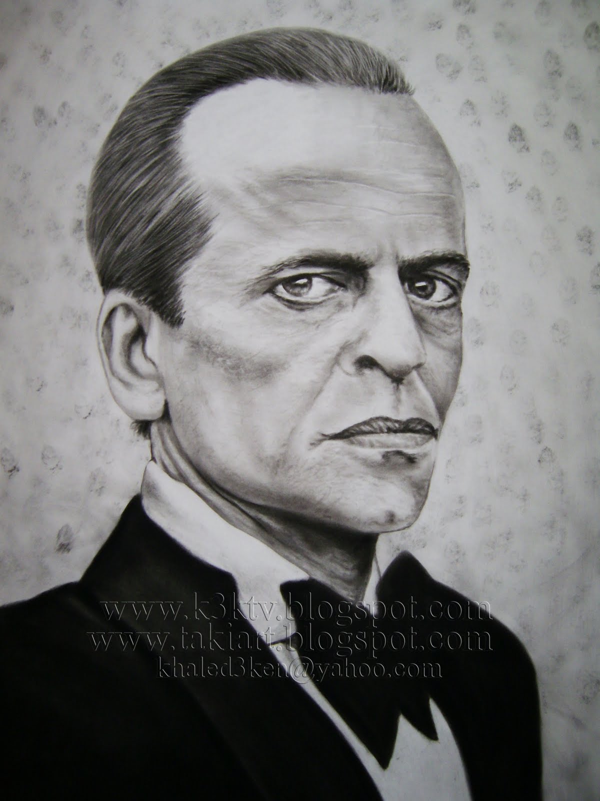 K3K TV DRAWING PORTRAIT KLAUS KINSKI GERMAN ACTOR FROM GALLERY