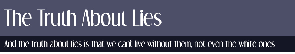 The Truth About Lies