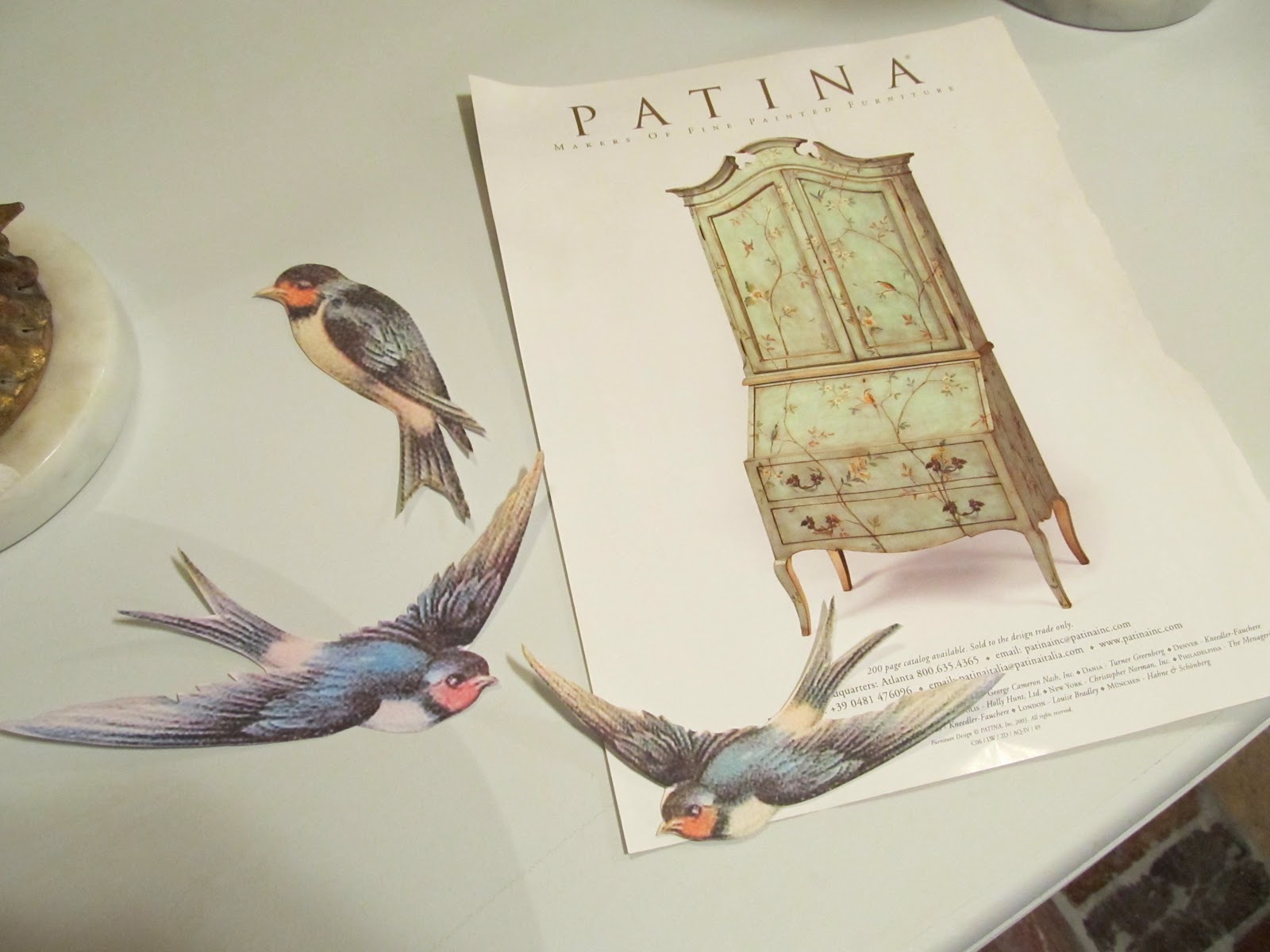 Cottage Hill Bow Front Bird Chest