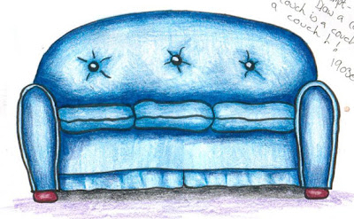 shells daily drawing: Daily Drawing Prompt - Draw a couch.