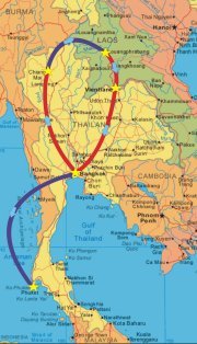 Route Around Thailand and Laos
