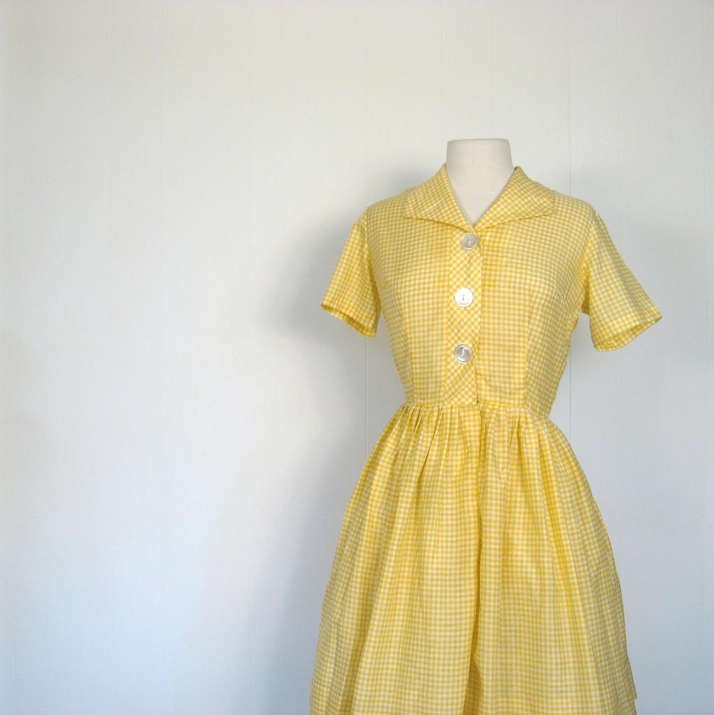 Yellow Gingham Dress