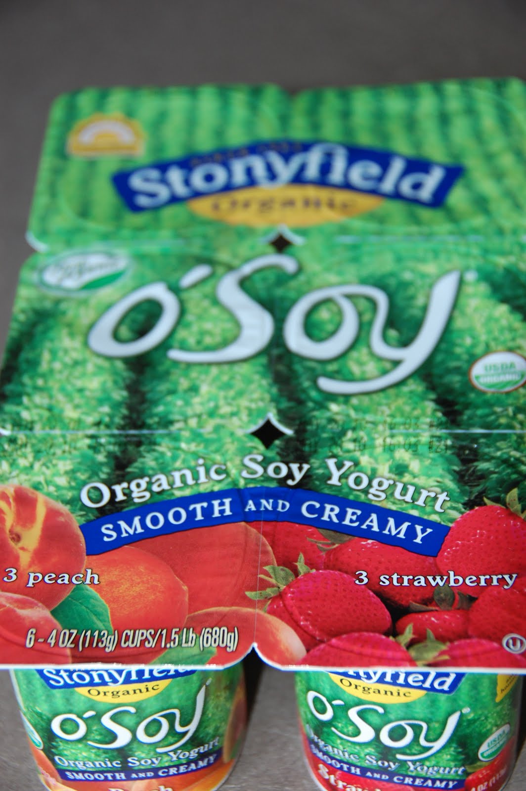 What my kids are eating Soy yogurt from Stonyfield