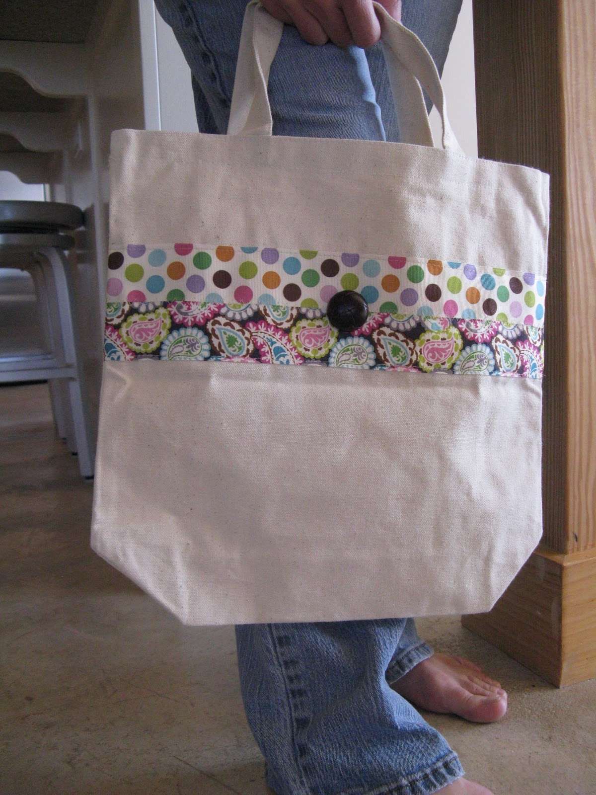 Ribbon embellished totes