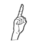 Number 1 from side Hand gang sign