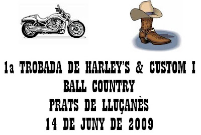 1ª Trobada Harleys&Custom i ball Country als Prats de Lluçanès