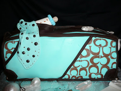 Cake Diaper  on Www Roxanascakes Com  Baby Shower Cake Coach Diaper Bag