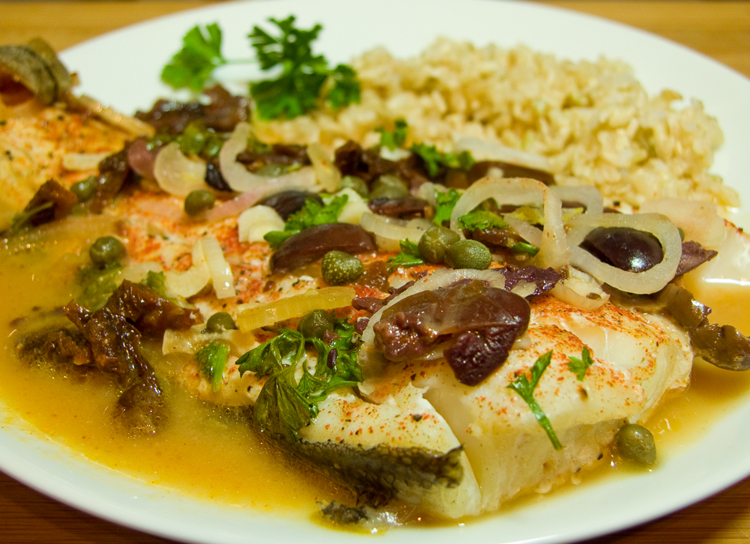 Cooking Weekends Greek Style Baked Haddock