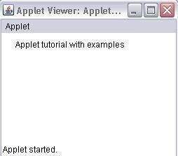 Java Applet Example  Tutorial For Beginners