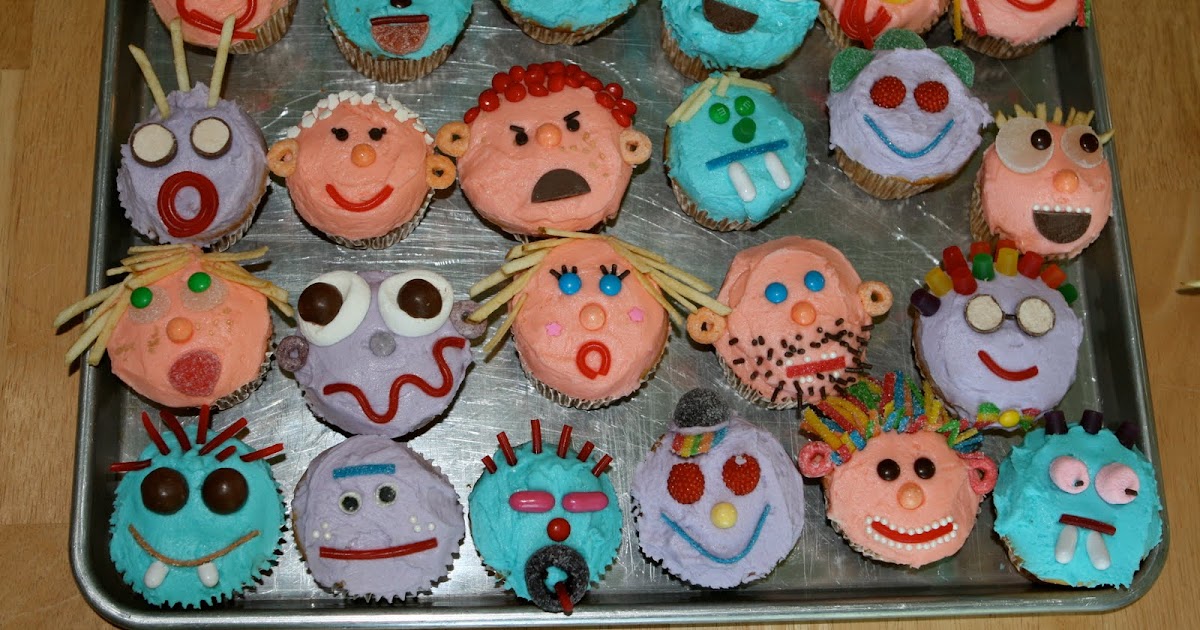 All Snug As A Bug Silly Face Cupcakes