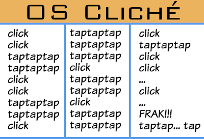 1- clic taptaptap click; 2- taptaptap click taptaptap; 3- click taptaptap click... FRAK!!! taptap... tap