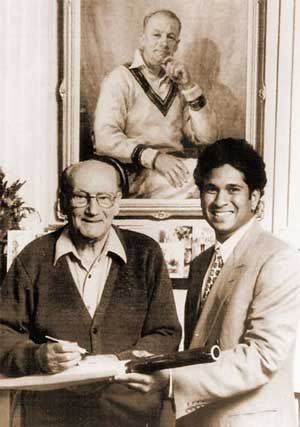 Young Sachin Tendulakar with the Legend