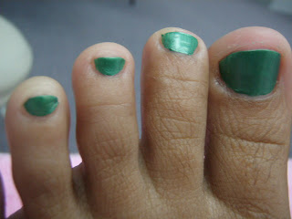 perfect nail work pedicure green nails