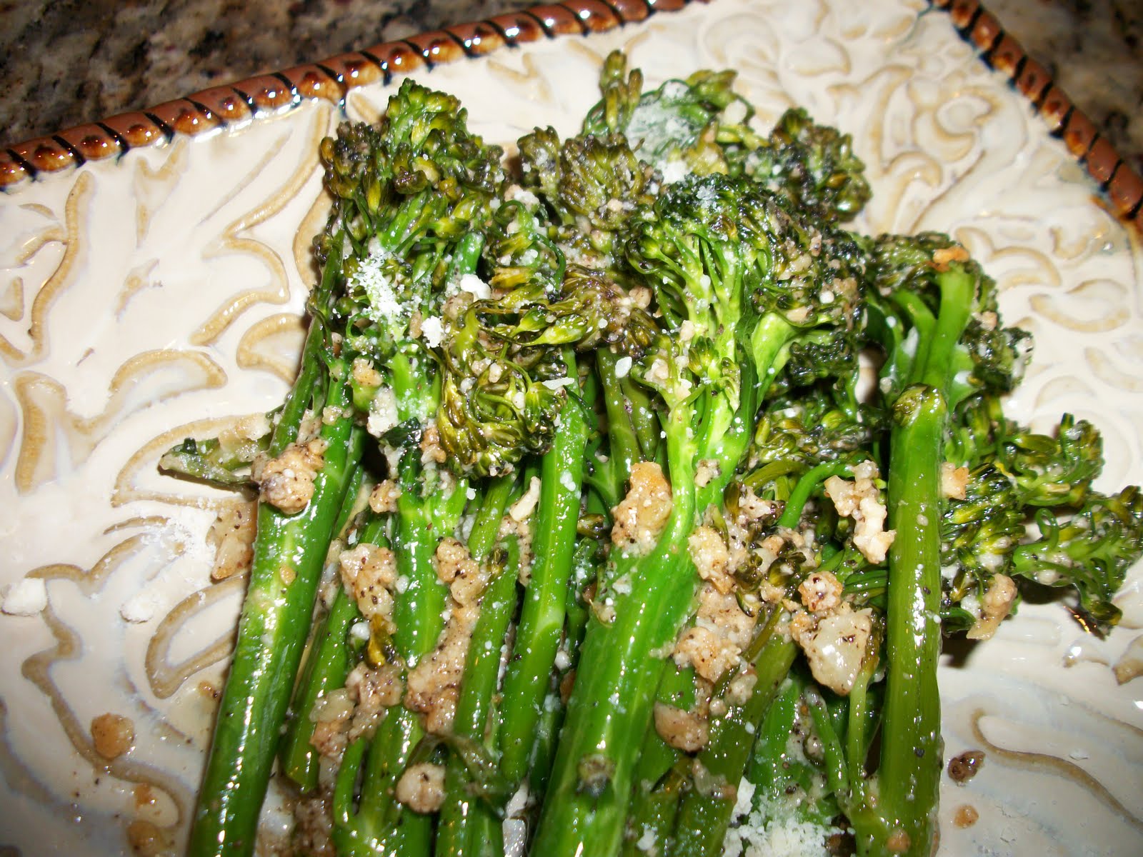 Kaitlin in the Kitchen Sauteed Parmesan Garlic Butter Broccolini