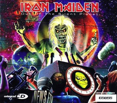 Portada Iron Maiden out of the single planet alternativa