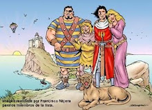 El Capitán Trueno, Goliath, Crispín y Sigrid.