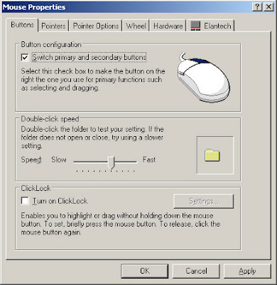 Mouse Properties on Windows XP