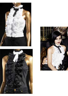Cavalli for H&M ruffled tuxedo top