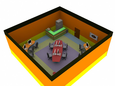 Apist 3d Simple Interior Design Cybercafe For Kbs