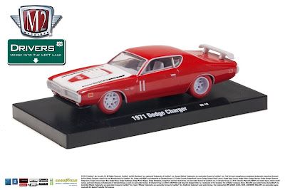 M2 Machines Drivers Release 4 1971 Dodge Charger RT CHASE Car Bright Red