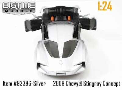 Jada Big Time Muscle 2009 Chevrolet Stingray Concept 1-24 Scale Silver
