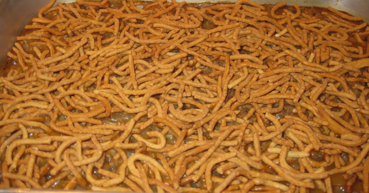 Nana's Recipe Box Chinese Hamburger Casserole/Slightly Oriental