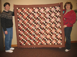 Linda and Kathy with the quilt