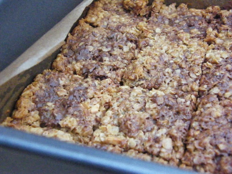 Peanut Butter and Dark Chocolate Flapjacks Tinned Tomatoes