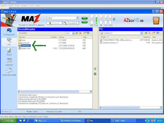 Como configurar CS no Azbox Elite via Mbox. -026