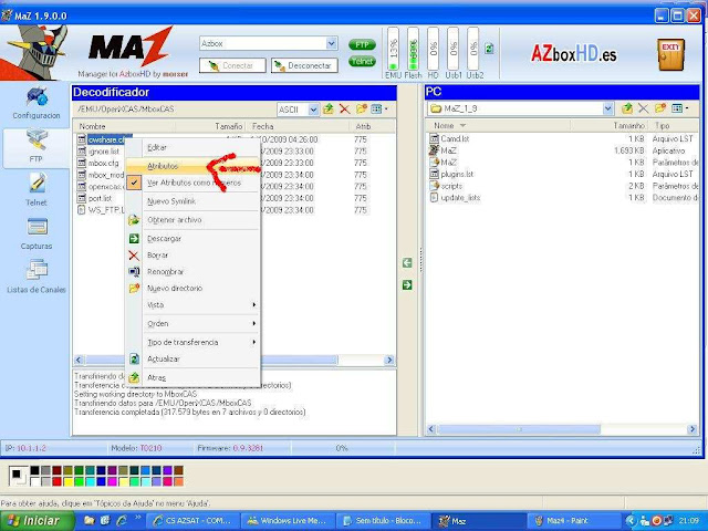 Como configurar CS no Azbox Elite via Mbox. -031