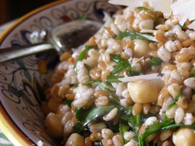 La Tavola Marche: Medieval Summer Salad with Farro, Chickpea & Arugula