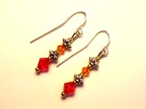 SS Red & Orange Earrings $20.00