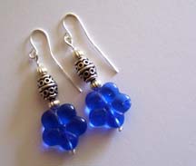 SS Blue Flower Earrings $20.00