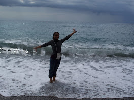 Dipping my feet in the Mediterranean