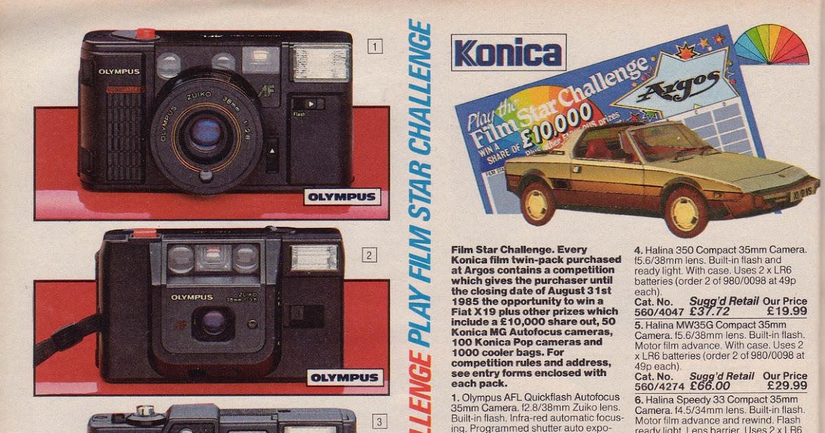 Retro Argos Catalogue 1985 Cameras