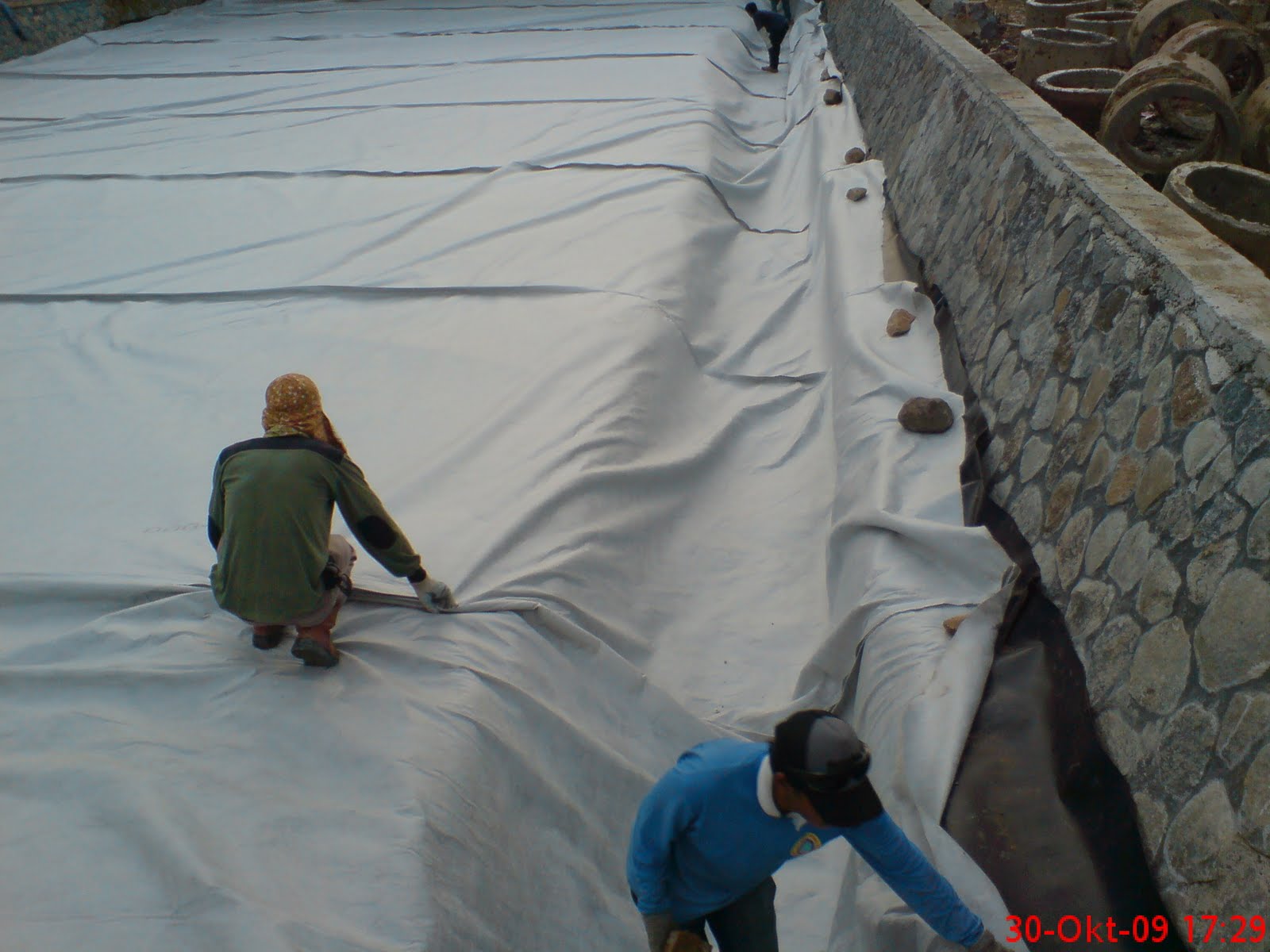 TPA Kota Banjar  Jawa Barat Penerapan Geotextile Geomembran