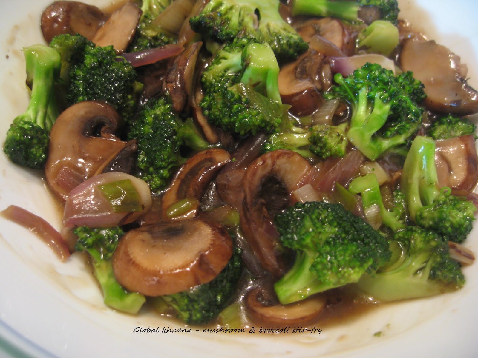 Global Khaana BroccoliMushroom Stir Fry