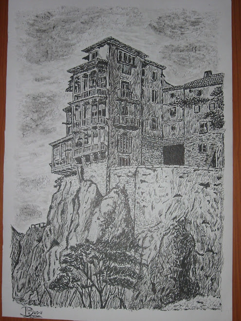 Plumilla "Casas Colgadas" (Cuenca) 21x30 cm