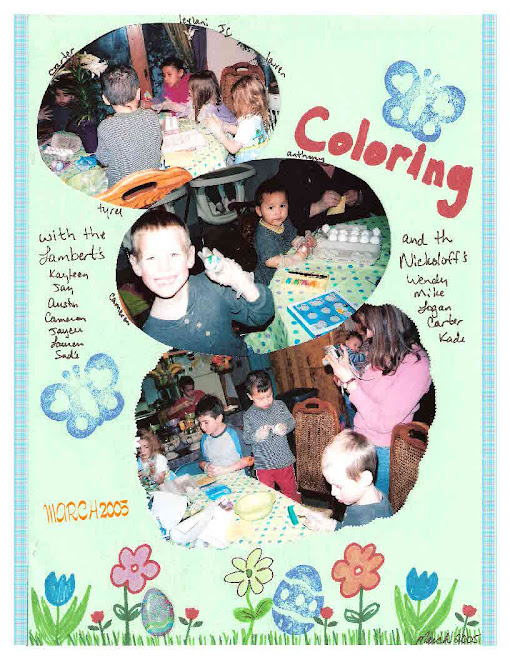 Decorating Easter Eggs March 2005